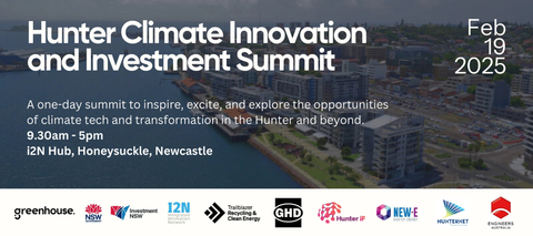 Explore Newcastle’s role in decarbonisation at the Hunter Climate Innovation and Investment Summit